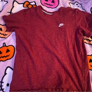 Nike Maroon Tee with White Logo